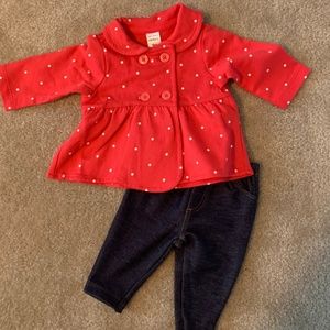 Carter's Baby Girl Polka-Dot Jacket and Jeggings